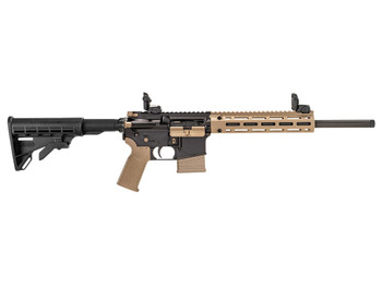 Tippmann Arms A101336 M4-22 LTE 22 LR 10+1 16" Black Parkerized Threaded Barrel, Matte Black Aluminum Receiver w/Picatinny Rail, FDE M-LOK Handguard, Composite Forend, Black Polymer Stock, FDE Gen2 Gr