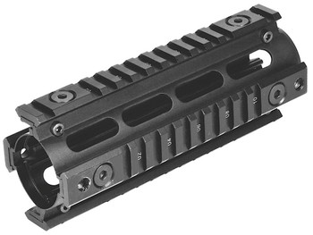 NcStar MAR4S Quad Rail Carbine Length AR-15 Black Hardcoat Anodized Aluminum 6.70