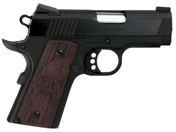 Colt Mfg O7802XE Defender Compact Frame 9mm Luger 8+1 3" Black Steel Barrel, Blued Serrated Steel Slide, Matte Black Cerakote Aluminum Frame w/Beavertail, Black Cherry Tactical G10 Grip, Ambidextrous