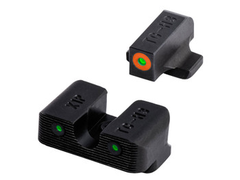 TruGlo TG231X1C Tritium Pro Black | Green Tritium Orange Outline Front Sight Green Tritium Rear Sight