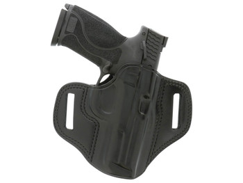 Galco CM226B Combat Master OWB Black Leather Belt Slide Compatible w/Glock 19/32/36/45/Glock 19X Gen2-5/CZ-P10C Belt 1.75" Wide Right Hand