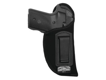 Uncle Mike's 89361 Inside The Pants Holster IWB Size 36 Black Suede Like Belt Clip Fits Sm Frame 5rd Revolver w/Hammer Spur Fits 2" Barrel Right Hand