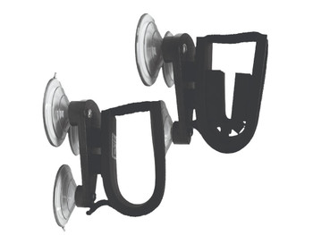 Rugged Gear 10010 Suction Cup Gun Holder Black Metal