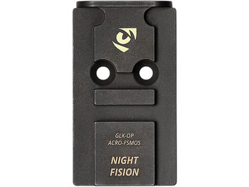 Night Fision GLKOPACROFSMOS ACRO P2 Footprint Black Stainless Steel Fits Glock MOS 17/19/47