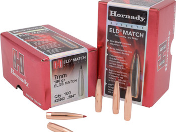 Hornady 28503 ELD Match 7mm .284 180 gr Extremely Low Drag Match 100 Per Box/ 15 Case