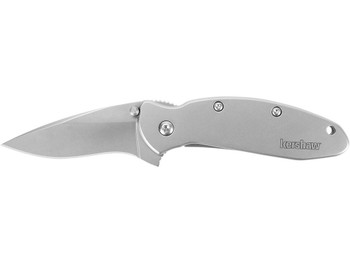 Kershaw 1620FL Scallion 2.40" Folding Drop Point Plain Bead Blasted 420HC SS Blade/Bead Blasted 410 Stainless Steel Handle Includes Pocket Clip