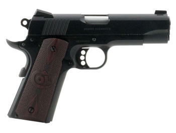 Colt Mfg O4940XE Commander Combat 45 ACP 8+1 4.25" Black Steel Barrel, Blued Serrated Slide & Carbon Steel Frame w/Beavertail, Black Cherry Checkered G10 Grips, Ambidextrous