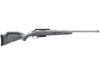 Ruger 46902 American II Full Size 308 Win 3+1 20" Gun Metal Gray Cerakote Spiral Fluted Threaded Barrel & Alloy Steel Receiver w/Picatinny Rail, Gray Splatter Adj LOP Synthetic Stock