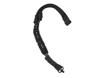 NcStar AQDBS1B VISM 1 Point Sling Black Nylon Strap w/Elastic Shock-Cord 46"-64" OAL Adjustable Bungee