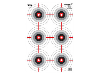 Birchwood Casey 37063 EZE-Scorer Bullseye Paper 12" x 18" Black/White Pkg of 100