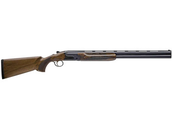 Charles Daly 930394 202E 12 Gauge Break Open 3" 2rd 28" Black Over/Under Vent Rib Barrel, Black Engraved Steel Receiver, Fixed w/Pistol Grip Walnut Stock