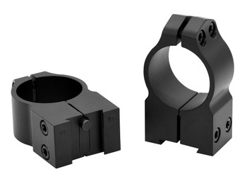Warne 2TM Maxima Scope Rings Matte Black Steel 1" Tube High Vertical Split Dovetail, 0 MOA Fits Tikka 3TX/3T/695
