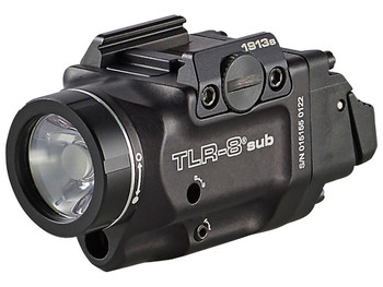 Streamlight 69418 TLR-8 Sub Gun Light with Red Laser Black Anodized 500 Lumens White LED 1913 Short Railed Pistol