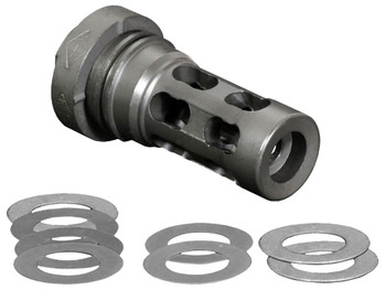 Yankee Hill 4302MB28A QD Light Tactical Muzzle Brake made of Black Finish Steel with 1/2"-28 tpi Threads for 30 Cal AR-Platform