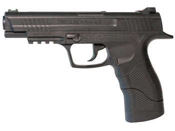Daisy 980415222 415 Powerline CO2 177 BB Smooth Bore Steel Barrel, 21 Shot Built-In BB Magazine, Black Frame w/Accessory Rail, Checkered Polymer Grips, Manual Safety