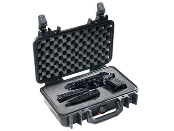 Pelican 1170000110 Protector Case Black Polypropylene Holds Handgun