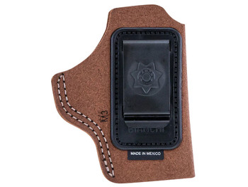 Bianchi 10382 6C IWB Size 02 Tan Leather Belt Clip Fits 3" Barrels/Ruger/Colt/Charter Arms Right Hand