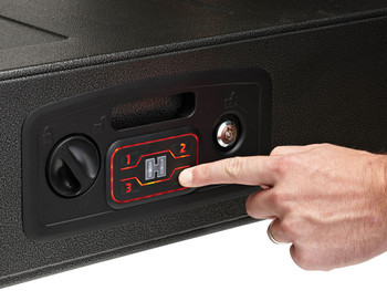 Hornady 98190 Rapid Safe AR Gunlocker RFID Access Code Key Entry Black Steel Holds 2 Rifles Holds 2 Long Guns 42" L x 15.25" W x 6.75" D