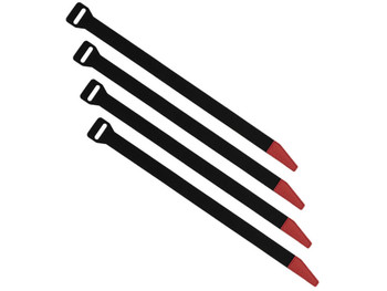 Magpul MAG1442BLK DAKA Gear Straps Black/Red 12" Long 4 Pack