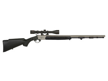 Traditions R574110440 Pursuit XT 50 Cal 209 Primer 26" Stainless Cerakote Black Synthetic Stock 3-9x40 Scope