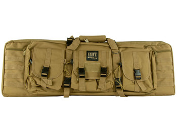Bulldog BDT Tactical Double 37" Nylon, 3 Accessory Pockets, Deluxe Padded Backstraps Lockable Zippers, Padded Internal Divider