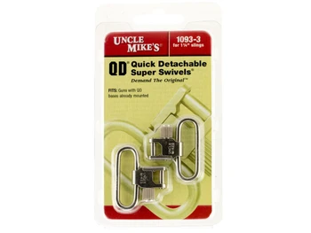 Uncle Mike's 10933 Super Swivel Quick Detach Tri-Lock 1.25" Loop Nickel Finish