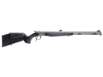 CVA PR2050S Optima 50 Cal 26" Stainless Fluted Barrel, Drilled & Tapped Stainless Steel Receiver, Fixed Black Synthetic Stock, Fiber Optic Sights