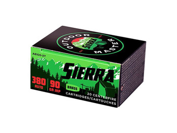 SIERRA OUTDOOR MASTER 380ACP 90GR JHP