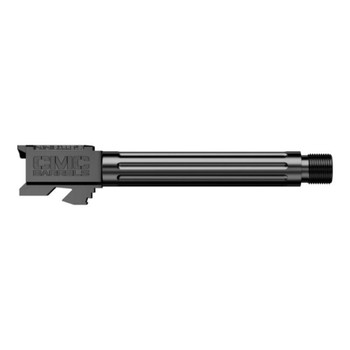 CMC Triggers 75511 Match Precision  Compatible wGlock 17 Gen34 9mm Luger 4.48 Black DLC Stainless Steel FlutedMatch GradeThreaded Barrel UPC: 859464006352