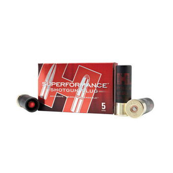 Hornady Superformance 12 Gauge Shotshell Ammunition, 2 3/4 in, 1950 fps, 2/3 oz, Slug - 5 Cartridge Box ( 5 / 1 )