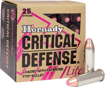 Hornady Critical Defense Lite Standard Velocity Centerfire Ammunition, 9mm Luger, Flex Tip eXpanding, 100 Grain - 25 Cartridge Box ( 25 / 1 )
