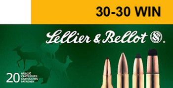 Sellier & Bellot Rifle Hyper Velocity Centerfire Ammunition, 30-30 Winchester, Soft Point, 150 Grain - 20 Cartridge Box ( 20 / 1 )
