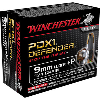 WIN DEFENDER 9MM+P 124GR JHP 20/200 UPC: 020892217812