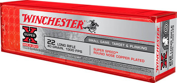 Winchester Super-X Super Speed High Velocity Rimfire Ammunition, 22 LR, CPRN, 40 Grain - 100 Cartridge Box ( 100 / 1 )