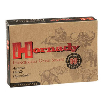 Hornady Dangerous Game Hyper Velocity Centerfire Ammunition, 9.3 x 74mm R, Jacketed Soft Point, 286 Grain - 20 Cartridge Box ( 20 / 1 )