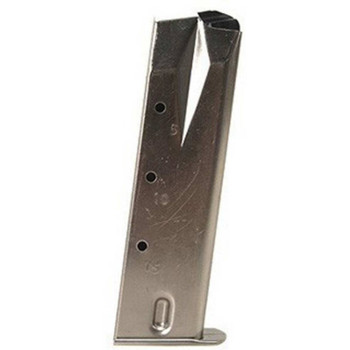 MecGar MGRP8515N Standard  Nickel Detachable 15rd 9mm Luger for Ruger P95P85P89P93P94 UPC: 765595440432
