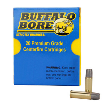 Buffalo Bore Ammunition 4D20 Heavy Strictly Business 44 Rem Mag P 340 gr Lead Flat Nose 20 Per Box 12 UPC: 651815004242