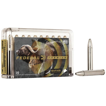 Federal Safari Hyper Velocity Centerfire Ammunition, 458 Win Mag, Trophy Bonded Bear Claw, 400 Grain - 20 Cartridge Box ( 20 / 1 )