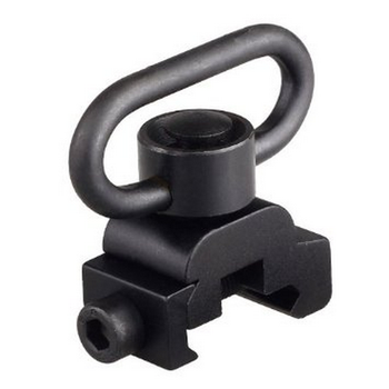 Uncle Mikes 21101 Quick Detach Swivel Set made of Steel with Black Finish 1 Loop Size  Push Button Style for Picatinny  WeaverStyle Rails UPC: 043699211012