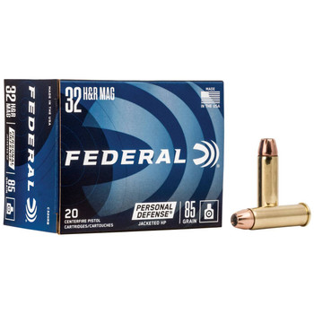 Federal Champion Standard Velocity Centerfire Ammunition, 32 H&R Mag, Jacketed Hollow Point, 85 Grain - 20 Cartridge Box ( 20 / 1 )