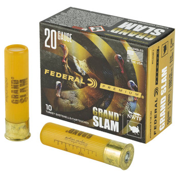 Federal Grand Slam 20 Gauge Shotshell Ammunition, 3 Inch, 1185 FPS, 1 5/16 Ounce, #5 Shot - 10 Cartridge Box ( 10 / 1 )