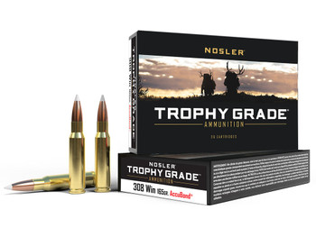 Nosler 60049 Trophy Grade 308Win 165gr Nosler AccuBond 20 Per Box/10 Case