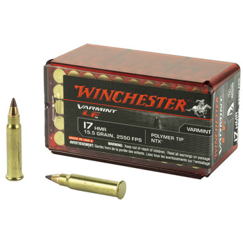 Winchester Varmint LF NTX Hyper Velocity Rimfire Ammunition, 17 HMR, Lead Free Hollow Point, 15.5 Grain - 50 Cartridge Box ( 50 / 1 )