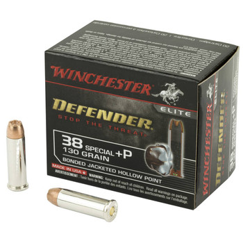 Winchester PDX1 Defender Subsonic Centerfire Ammunition, 38 Special +P, Bonded Jacket Hollow Point, 130 Grain - 20 Cartridge Box ( 20 / 1 )