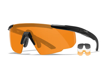 Wiley X 308 Saber Advanced Smoke Gray/Clear/Light Rust Lens Polycarbonate Matte Black Frame
