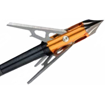 Rage 3 Blade Chisel Tip X Crossbow Broadhead 1.6" Cut, Orange (60200)