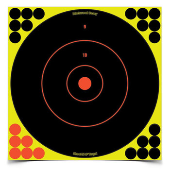 Birchwood Casey 34050 ShootNC Reactive Target Bullseye Adhesive Paper Target 12 50 Per Pkg UPC: 029057340501