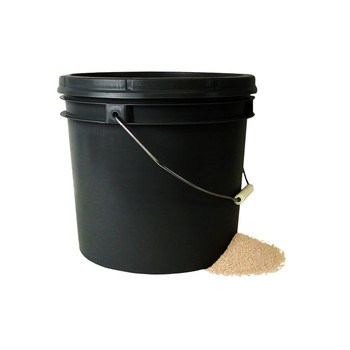 Frankford Arsenal 15 lb Bucket of Corn Cob Media for Case Tumbling, Ammo Reloading and Shooting Bags, gray, tan