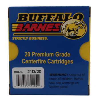 Buffalo Bore Ammunition 21D20 BuffaloBarnes Strictly Business 10mm Auto 155 gr Barnes TAC XP Lead Free 20 Per Box 12 UPC: 651815021041