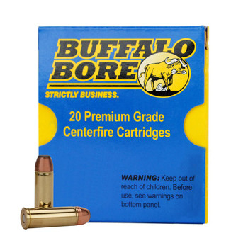 Buffalo Bore Ammunition 3B20 Heavy Strictly Business 45 Colt P 300 gr Semi Jacketed Flat Point 20 Per Box 12 UPC: 651815003221